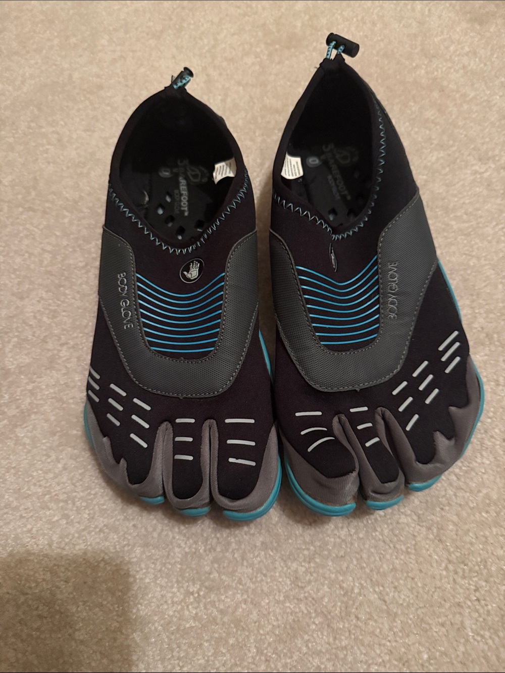 Body Glove Men’s Black & Teal Five-Toe Water Shoes